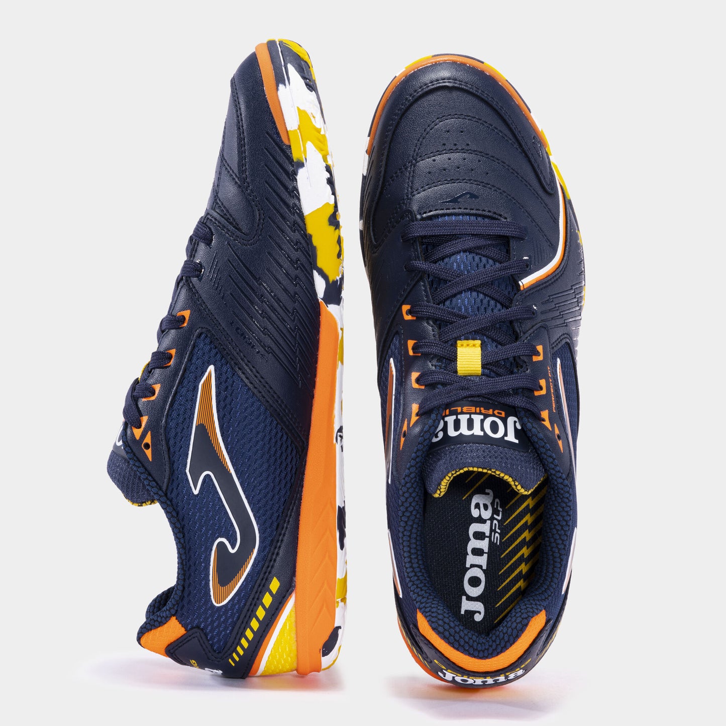 Tenis Tachones de Futbol de Sala JOMA Dribling 2333 Ind Azul Marino - Naranja