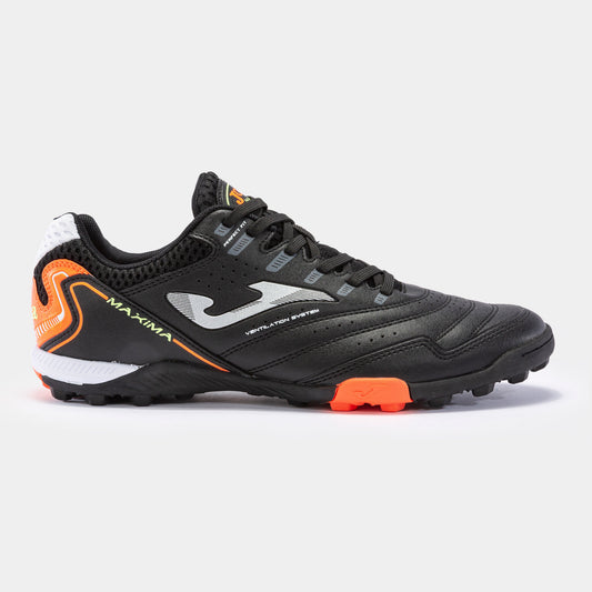 Tenis Futbol Soccer JOMA Hombre Maxima 2301 Negro - Naranja