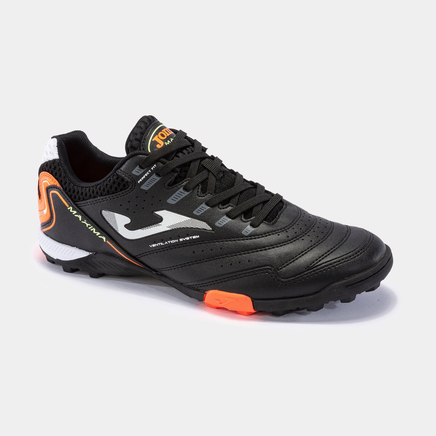 Tenis Futbol Soccer JOMA Hombre Maxima 2301 Negro - Naranja