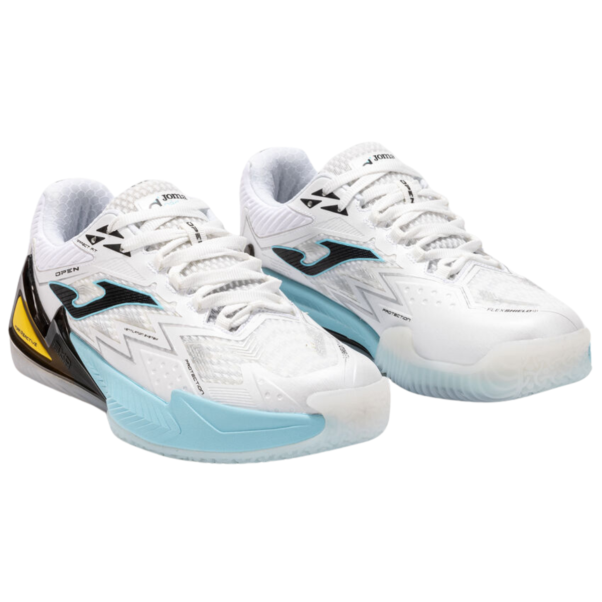 Tenis Joma Padel Hombre Open Men 2502 (white Turquoise) Topes2502om Blanco Con Turquesa