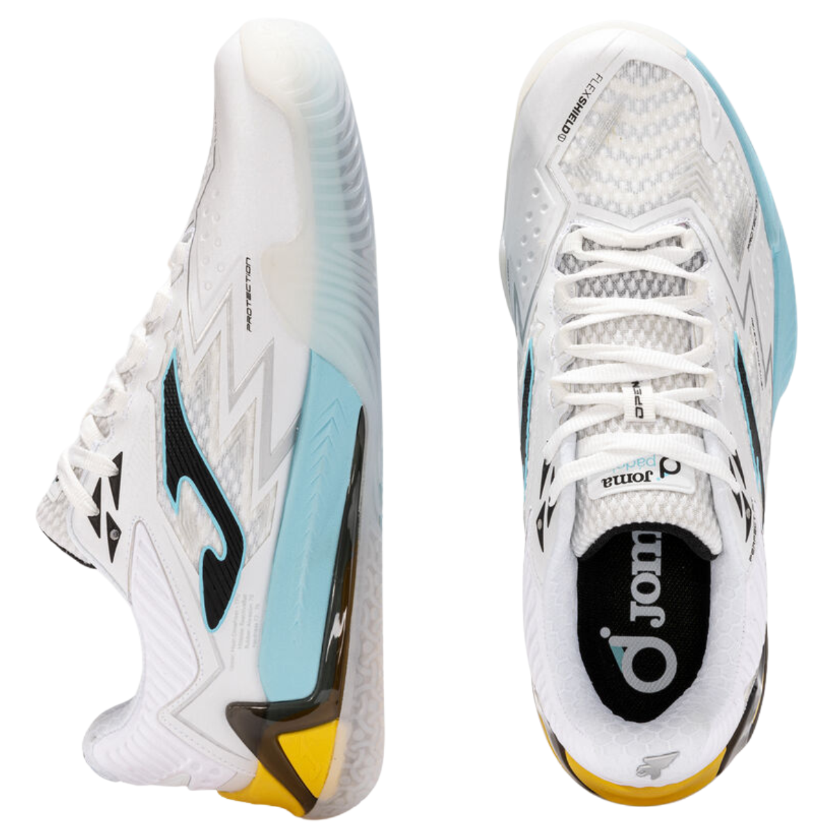 Tenis Joma Padel Hombre Open Men 2502 (white Turquoise) Topes2502om Blanco Con Turquesa