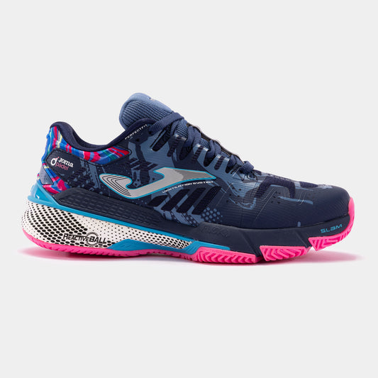 Tenis Joma Padel Mujer Niña Slam Lady 2403 Azul Marino Rosa