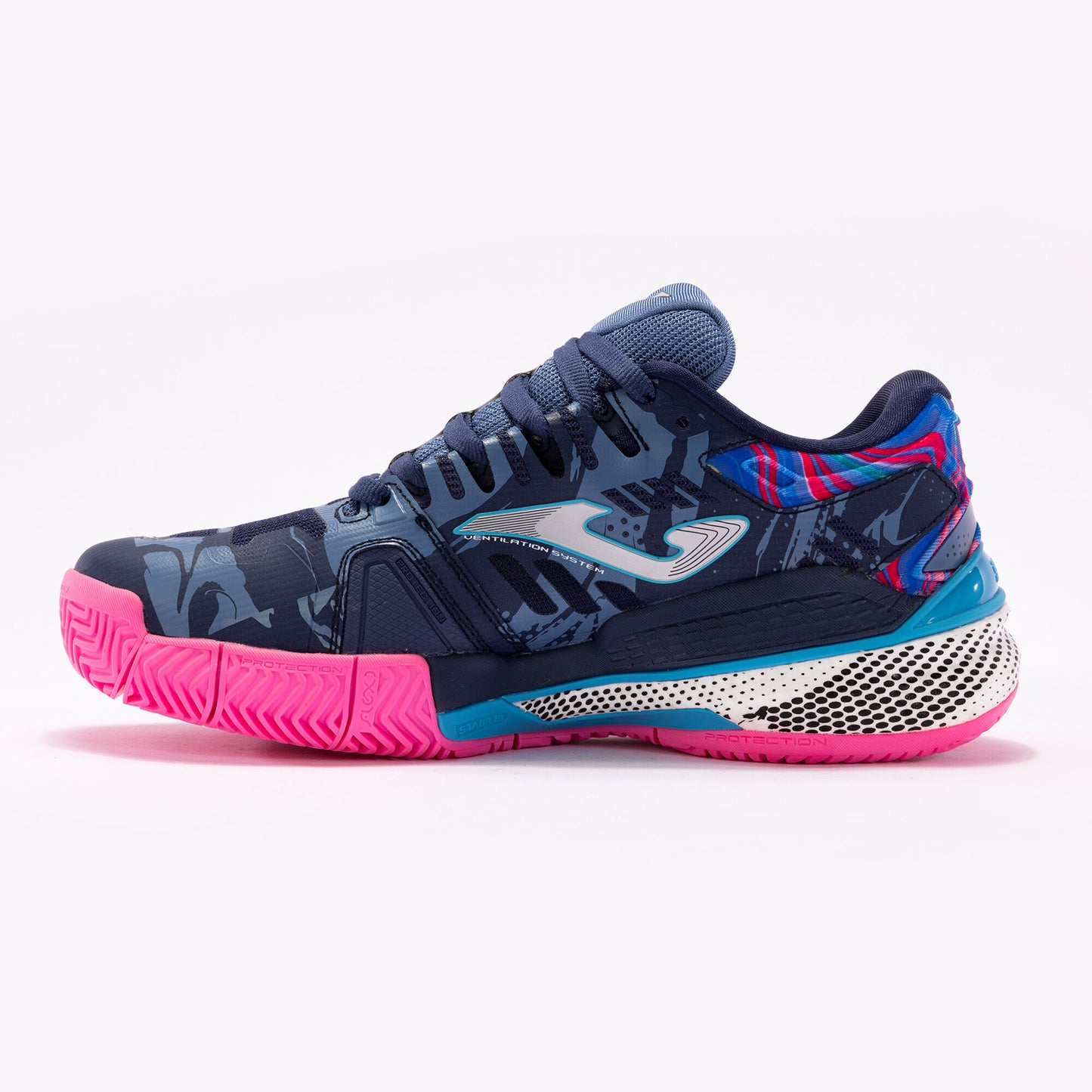 Tenis Joma Padel Mujer Niña Slam Lady 2403 Azul Marino Rosa